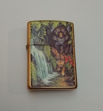 Limited Edition Brass Zippo Lighter, Mysteries of the Forest, c. 1995