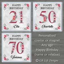 Personalised Birthday Coaster