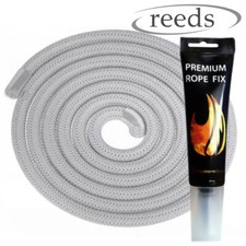 25mm x 2 metre Stove Rope with Premium Glue for Wood Burning Glass Door Seal