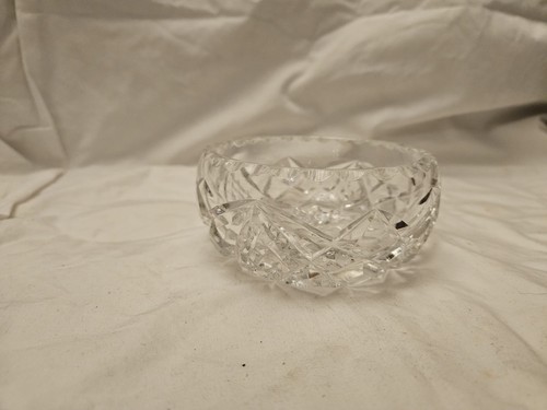 Vintage cut glass crystal bowl - glass,