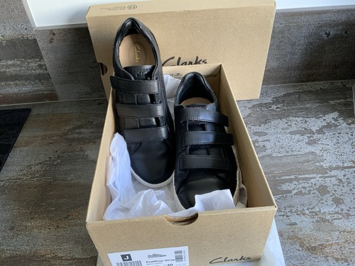 Clarks black leather trainer - clarks,
