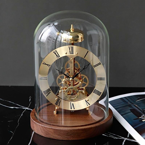 Vintage glass dome - dome, clock