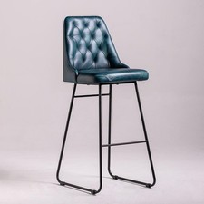 Hague Bar Stool Blue Real