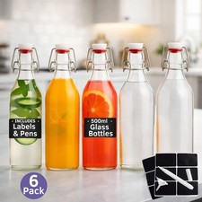 Glass bottles with swing - glass, top