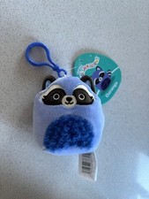 Squishmallow Keyring Raccoon Duranga Blue