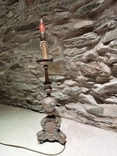 Antique table Light  Tall copper Neo Classic Cherubs French chateau C:-1890s