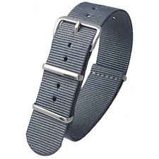 NATO G10 Nylon Watch Strap Band Grey Steel Buckle 14mm