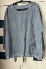 Made in Italy Grey Cord long Sleeve Top Free Size. Hip Tie. 51" Chest. Good Con