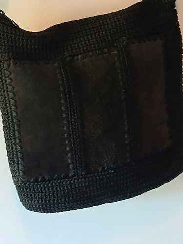 Black shoulder bag zip - black,