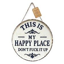 Vintage Round Metal Sign