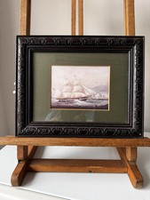 Small framed Maritime Print-19th century sailing ship scene