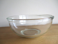 Vintage Pyrex Mixing Bowl Large Clear Glass JAJ 10” Made in England