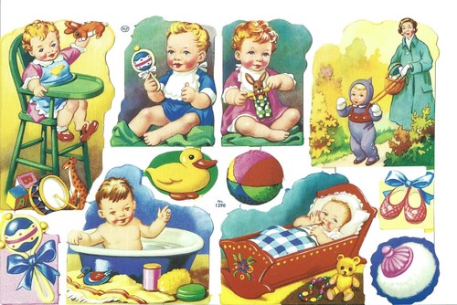 Mamelok english embossed scrap - mamelok,