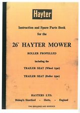 Hayter Mower 26" Hayter Mower Operators Manual with Parts List-Roller Propelled