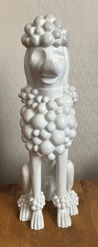 White poodle decorative - white,