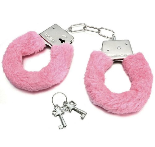 Fluffy furry handcuffs fancy - handcuffs,