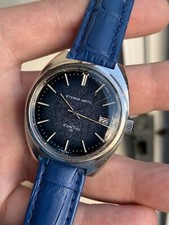 Vintage Eterna Kontiki 10 Blue Jeans Dial Automatic Mens Watch 633.1501.41 + Box