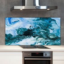Kitchen Splashback Toughened Glass 140x70 Creative abstract hand painted