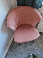 Velvet Dusky Pink Chair COLLECTION ONLY