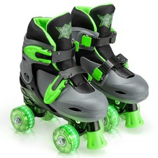 Xootz Kids LED Quad Skates, Adjustable Roller Skates for Kids, Ages 5+