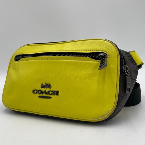 Coach yellow leather signature - coach,