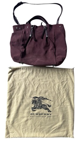 Burberry suede shoulder bag - burberry,