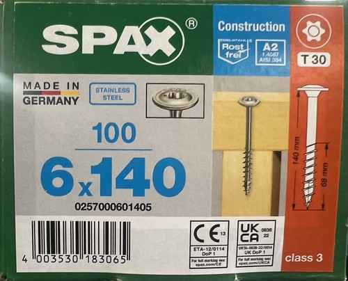 Spax 100x 140mm - 6×140mm, t30