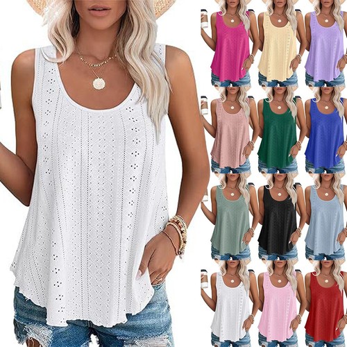 Ladies sleeveless loose - sleeveless, tops