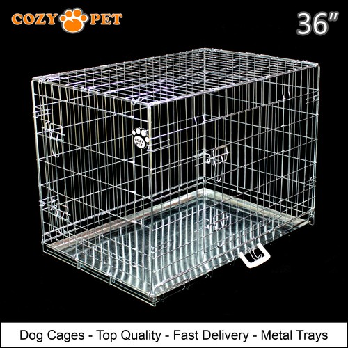 Dog cage silver - in,