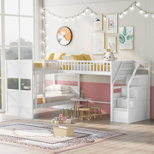 Twin over bunk beds - twin,