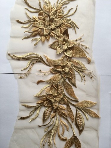 Lace applique motif flower - applique,