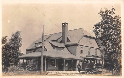1910 rppc trolley - trolley, station