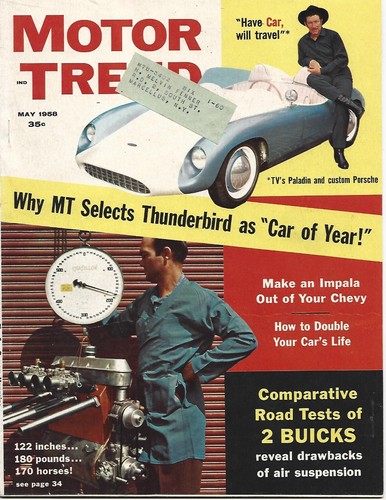 May 1958 motor trend magazine - motor,
