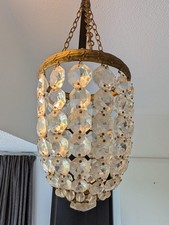French Crystal Bag Chandelier - Decorative Display Piece (No Electrics)