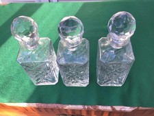 Crystal CutSet of 3 Decanters