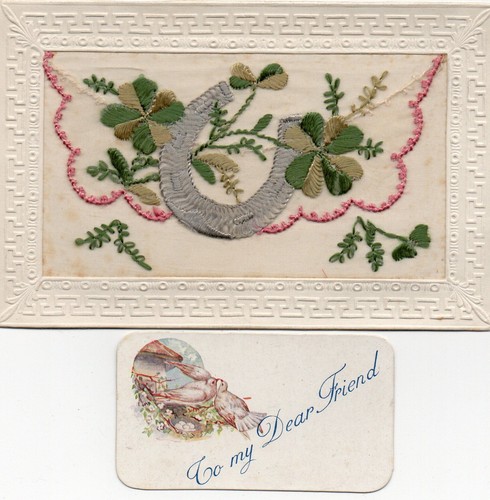 Ww1 patriotic embroidered silk - ww1,