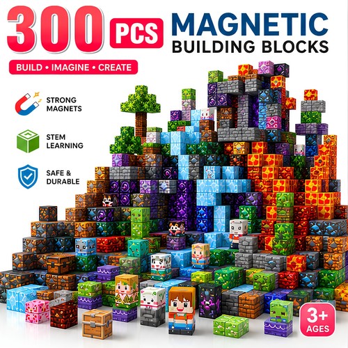 100pcs set mine craft magnetic - mine,