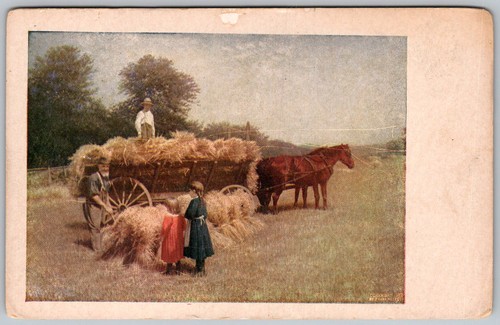 Antique postcard horse drawn - antique, horse-drawn