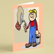 Handy man plastering birthday