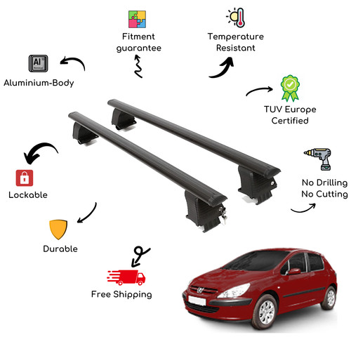 Bare roof rack cross - bare, set