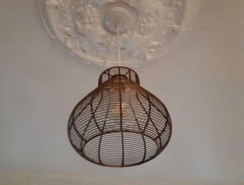 Wire light shade - light, industrial