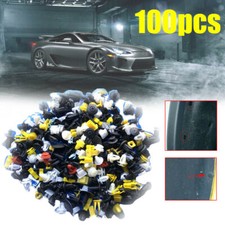 100x Car Accessories Rivet Fasteners Clip Push Pin Bumper Fender Panel Universal