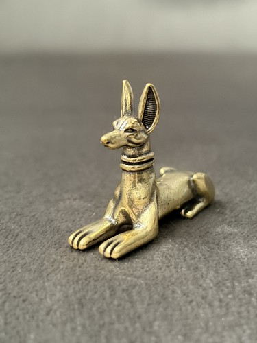 Solid brass egyptian dog - solid,