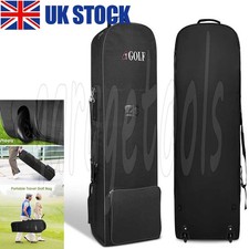 Black Padded Golf Travel Cover Bag With Wheels Lightweight Holiday Carry Bag