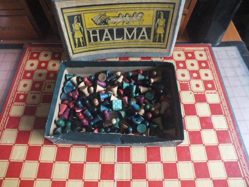 Vintage halma board - halma, game