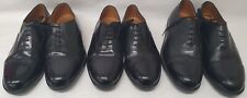 Mens Black Leather Parade Shoes British Army RAF Cadet With Toe Bar  (st35)
