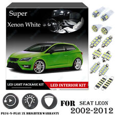 10PCS For Seat Leon 2012-2018 Xenon White Car Interior LED Light Package Kit 12V