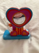 Tatiri. Children's  Wooden Heart with Mirror Toothbrush Holder with sand timer.