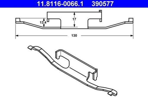 Brake caliper spring - brake, fits