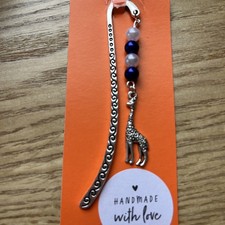Giraffe Bookmark silver tone